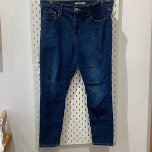 Levis Blue Stretch Skinny Jeans Size 32 Light Wear